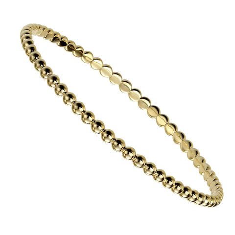 Bead Bangle - Gold Plate