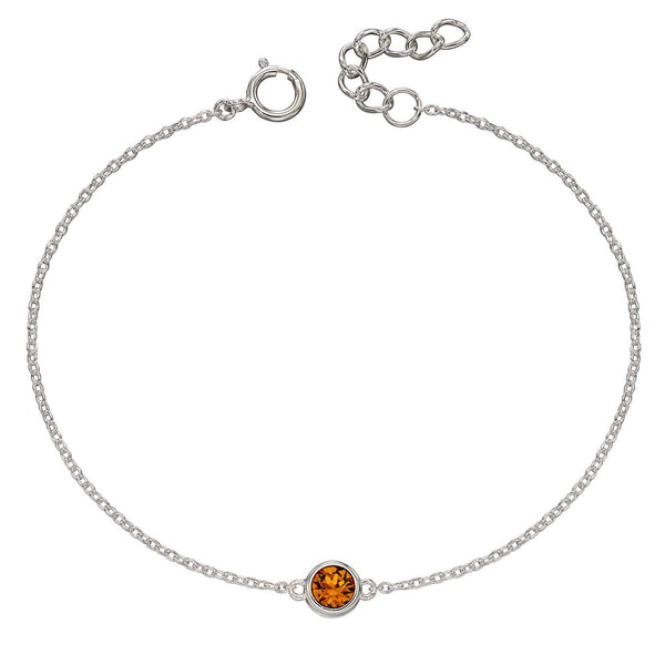 Birthstone-November Orange Topaz Bracelet