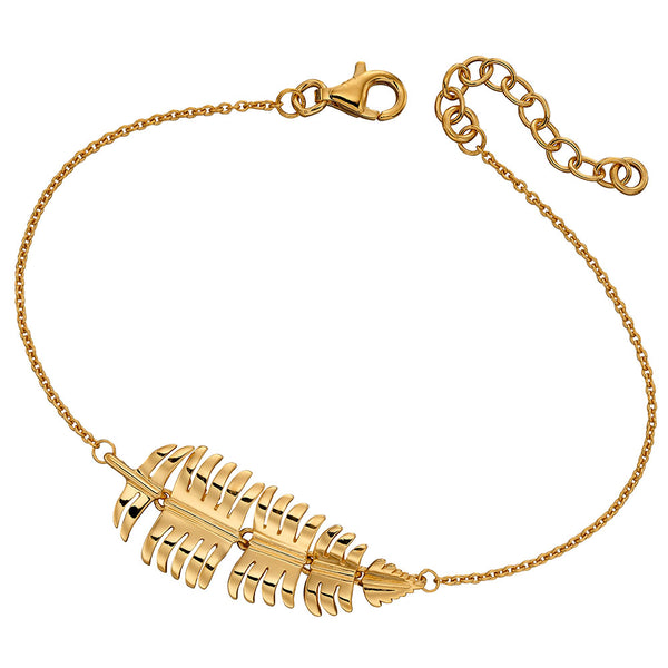 Palm Leaf Bracelet - Gold Plate