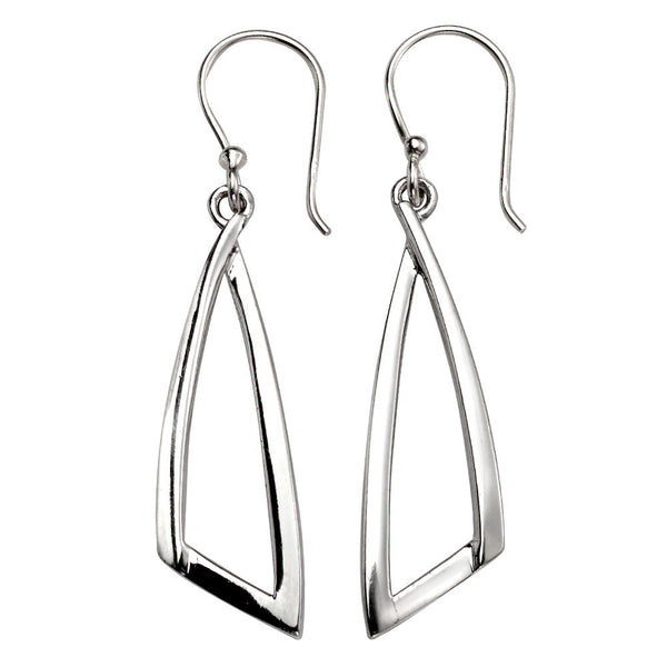 Curved Triangle Drop Earrings from the Earrings collection at Argenteus Jewellery