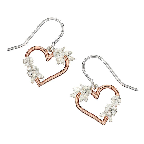 Heart and Flowers Earrings from the Earrings collection at Argenteus Jewellery