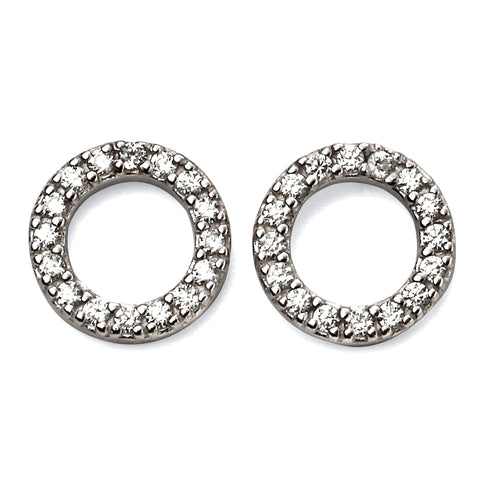 Circle Crystals Stud Earrings from the Earrings collection at Argenteus Jewellery