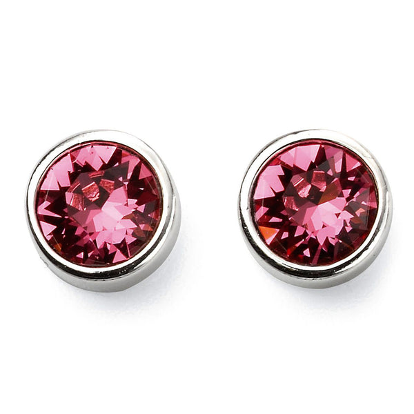 Birthstone Earrings-October Rose Tourmaline from the Earrings collection at Argenteus Jewellery