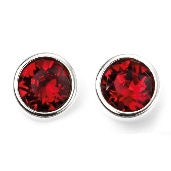 Birthstone Earrings-July Ruby from the Earrings collection at Argenteus Jewellery