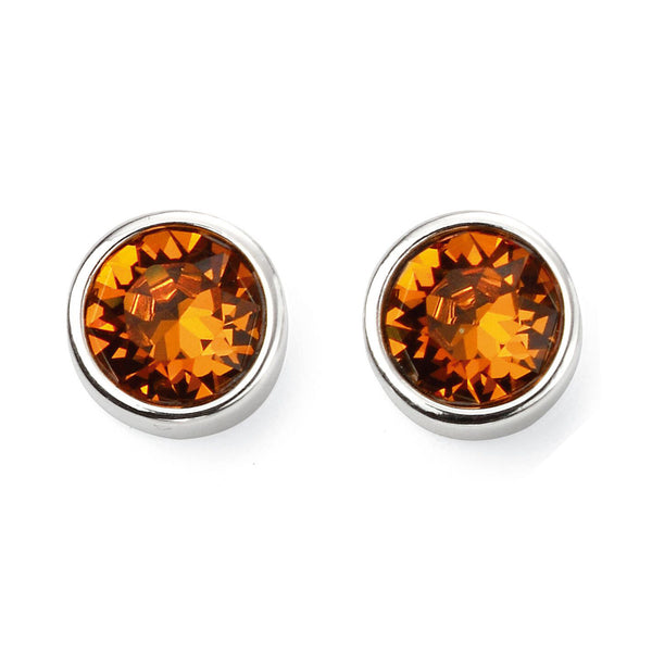 Birthstone Earrings-November Orange Topaz from the Earrings collection at Argenteus Jewellery