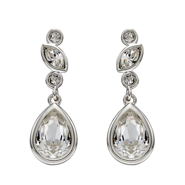 Clear Crystal Teardrop Earrings from the Earrings collection at Argenteus Jewellery