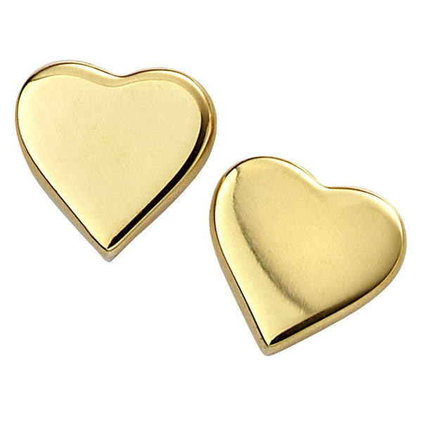 Sweetheart Stud Earrings - Gold Plate