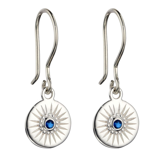 Sunshine Crystal Drop Earring - Clear or Sapphire Blue