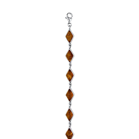 Amber Lozenge Links Bracelet from the Bracelets collection at Argenteus Jewellery