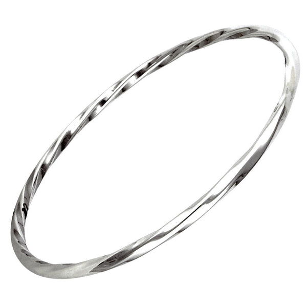 Silver Twist Bangle from the Bangles collection at Argenteus Jewellery