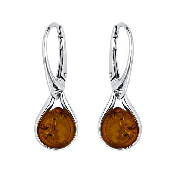 Amber Teardrop Earrings from the Earrings collection at Argenteus Jewellery