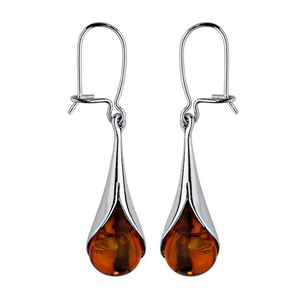 Amber Teardrop Earrings from the Earrings collection at Argenteus Jewellery