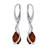 Amber Long Curl Drop Earrings from the Earrings collection at Argenteus Jewellery