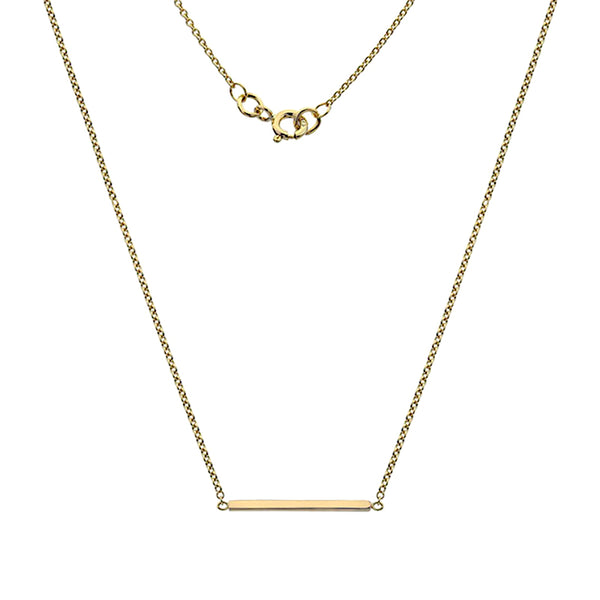 Gold Bar Necklace from the Necklaces collection at Argenteus Jewellery
