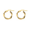 Gold Twist Hoop Earrings - 10mm from the Earrings collection at Argenteus Jewellery