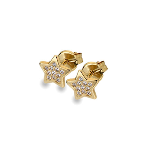 Gold Star Stud Earrings from the Earrings collection at Argenteus Jewellery