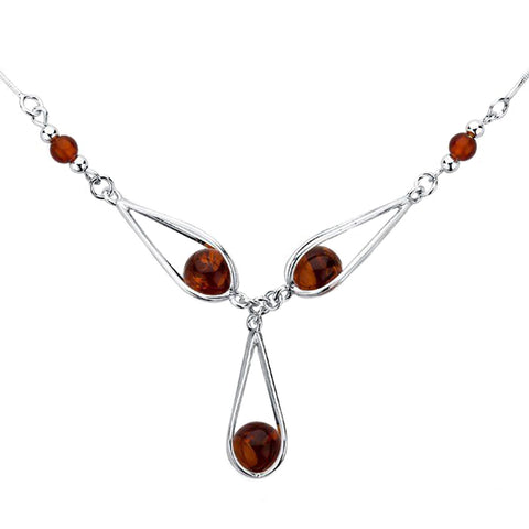 Amber Teardrops Necklace