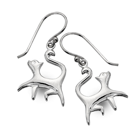Cat Drop Earrings from the Earrings collection at Argenteus Jewellery
