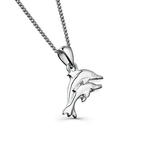 Dolphins Swimming Necklace