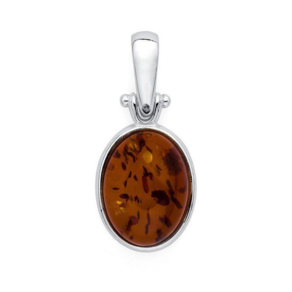 Amber Oval Pendant from the Pendants collection at Argenteus Jewellery
