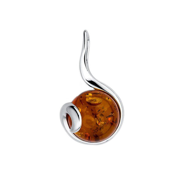 Amber Circle Pendant from the Pendants collection at Argenteus Jewellery