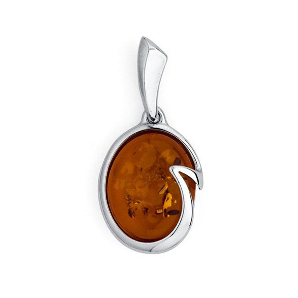 Amber Oval Pendant from the Pendants collection at Argenteus Jewellery
