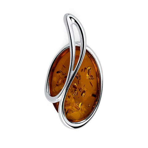 Amber Oval Pendant from the Pendants collection at Argenteus Jewellery