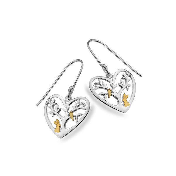 Tree of Life Heart Earrings