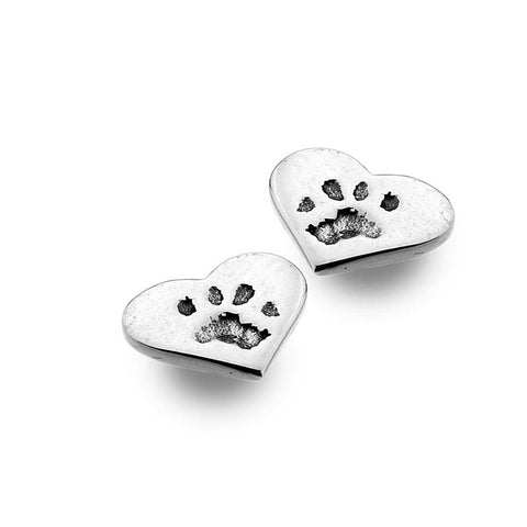 Dog or Cat  Paw Heart Stud Earrings
