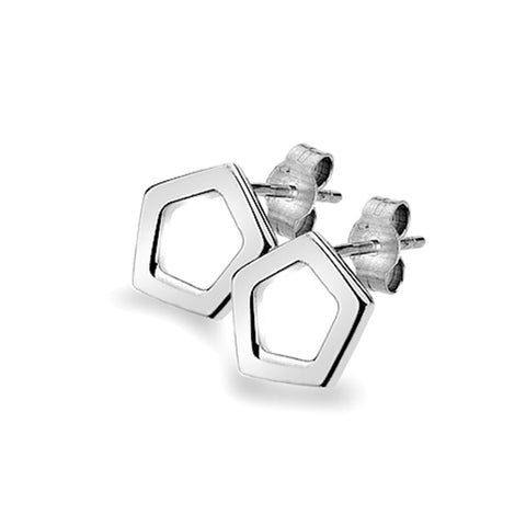Pentagon Stud Earrings from the Earrings collection at Argenteus Jewellery
