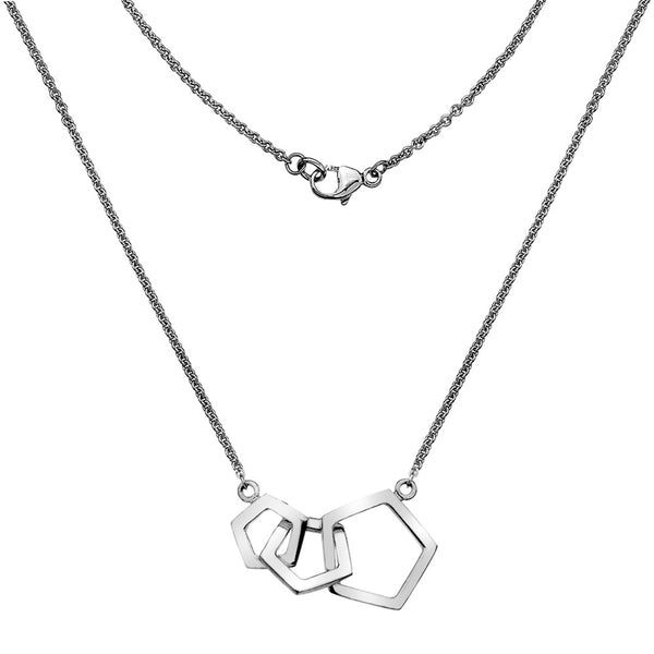 Pentagon Links Necklace from the Necklaces collection at Argenteus Jewellery
