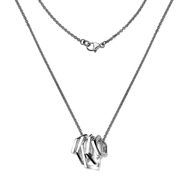 Pentagon Charms Necklace from the Necklaces collection at Argenteus Jewellery