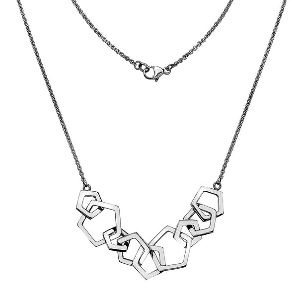 Pentagon Multi Links Necklace from the Necklaces collection at Argenteus Jewellery