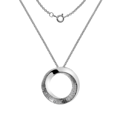 Pleats Texture Pendant Necklace from the Necklaces collection at Argenteus Jewellery