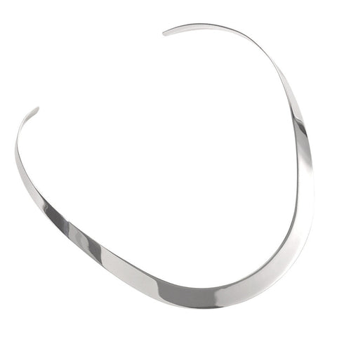 Tapered Flat Torc Necklace from the Necklaces collection at Argenteus Jewellery