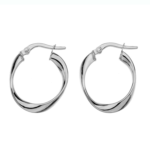 Gold Twist Hoop Earrings - 20mm from the Earrings collection at Argenteus Jewellery