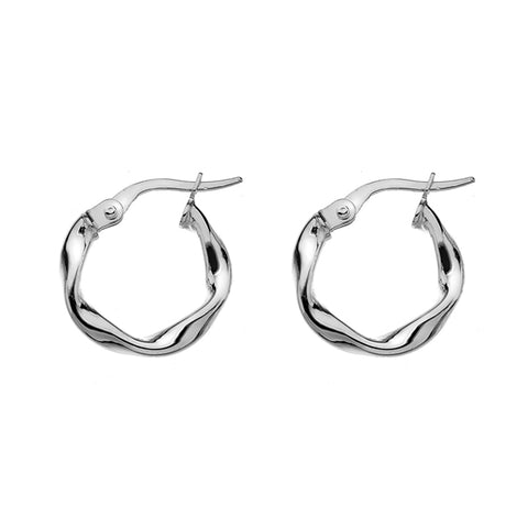 Gold Twist Hoop Earrings - 10mm from the Earrings collection at Argenteus Jewellery