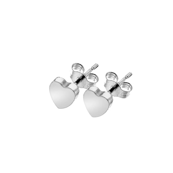 Gold Heart Stud Earrings from the Earrings collection at Argenteus Jewellery