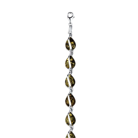 Amber Teardrop Bracelet - Green