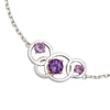 Links of Circles Amethyst Bracelet from the Bracelets collection at Argenteus Jewellery