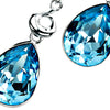 Blue Swarovski Teardrop Necklet from the Necklaces collection at Argenteus Jewellery