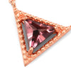 Plum Triangle Crystal Necklace from the Necklaces collection at Argenteus Jewellery