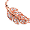 Rose Gold Plate Leaf Drop Necklace from the Necklaces collection at Argenteus Jewellery