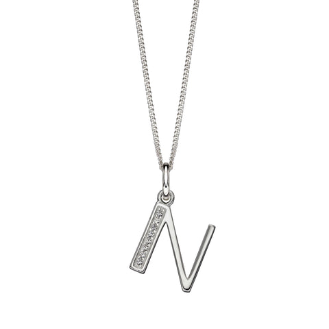 Alphabet Necklace - N from the Necklaces collection at Argenteus Jewellery