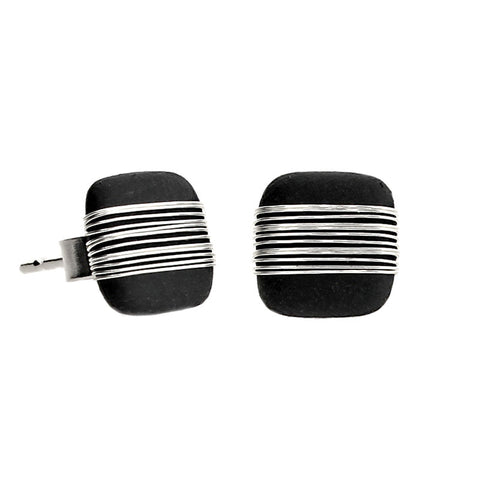 Tracey Birchwood - 9mm Square Bound Stud Earrings