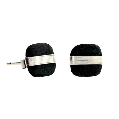 Tracey Birchwood - 7mm Square Large Band Stud Earrings
