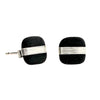 Tracey Birchwood - 7mm Square Large Band Stud Earrings from the Earrings collection at Argenteus Jewellery