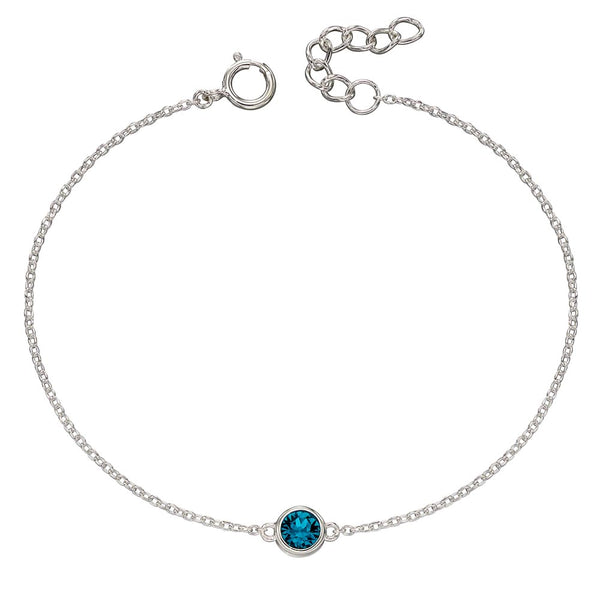 Birthstone-December Blue Zircon Bracelet