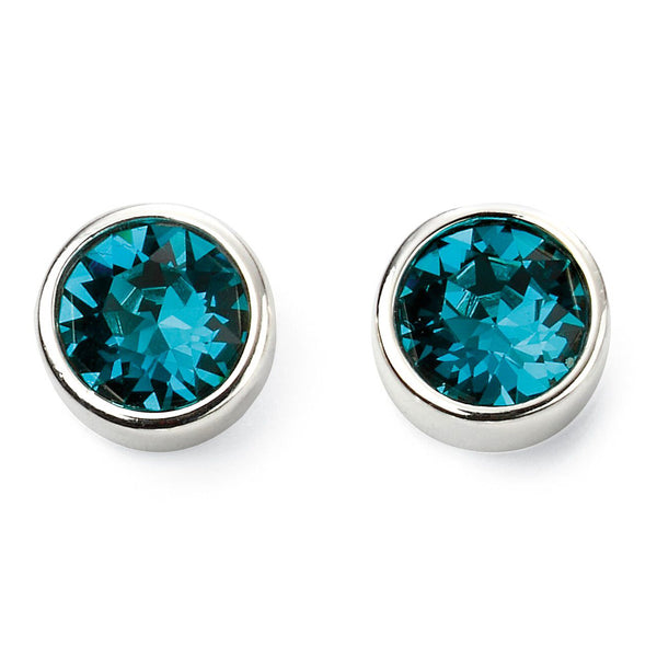 Birthstone-December Blue Zircon Earrings