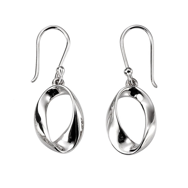 Twisted Oval Drop Earrings from the Earrings collection at Argenteus Jewellery